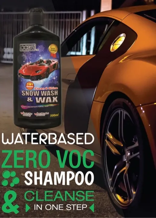 Ocean Car Wash Shampoo (500ml) (Wash+Wax Compound) Lazada