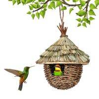 ใหม่นกแขวนหญ้า Huts ตกแต่งกลางแจ้ง Hummingbird Nest House กลางแจ้งสำหรับ Garden Patio สนามหญ้า Decor Bird อุปกรณ์เสริม