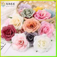 VHGG 15Pcs Silk Flower Curved Edge Rose 9Colors Fake Silk Head Artificial Silk Flower Heads Creative 8CM Artificial Rose Flowers Home Decor