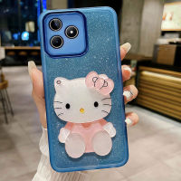 เคสRealme C51 C53 C55 กระดาษแวววาวออกแบบพร้อมกระจกแต่งหน้าซิลิโคนอ่อนนุ่มเคสโทรศัพท์Realme C51 C53 C55 เคสสวยงามพร้อมฟิล์มป้องกันเลนส์