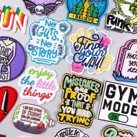 Cartoon Letter Patch Iron On Patches On Clothes Flowers Applique Embroidered Patches For Clothing Stickers Sewing Patch Badges