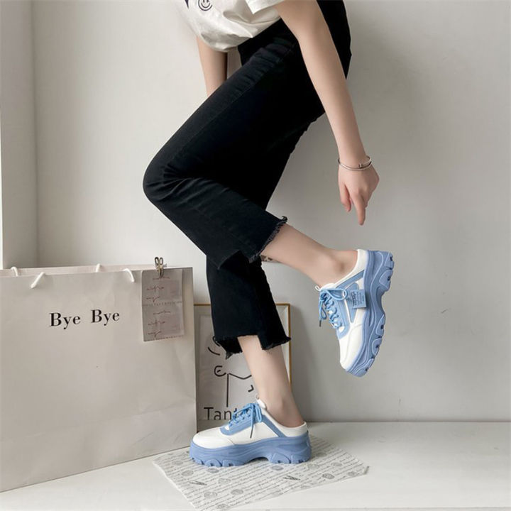 ส่งจากไทย-รองเท้าผ้าใบผู้หญิง-รองเท้าลำลองแฟชั่นเกาหลี-เพิ่มความสูง-3-สีให้เลือกรองเท้าผ้าใบเพิ่มความสูง