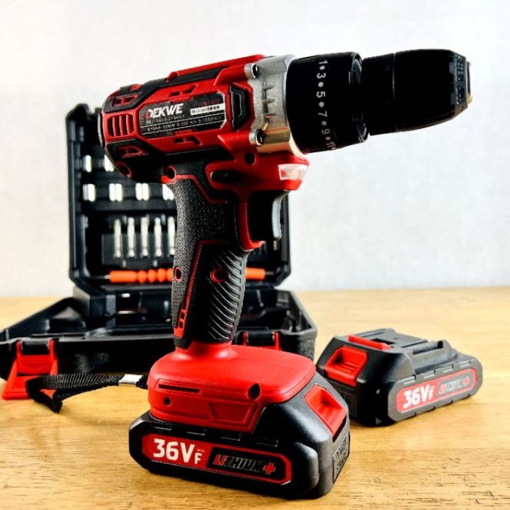 DEKWE DK1036 MESIN BOR BATERAI CORDLESS IMPACT DRILL 36VF TEMBOK BETON ...