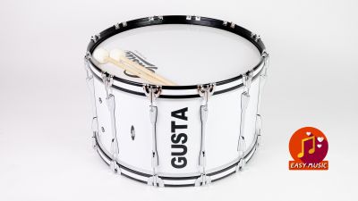 กลองใหญ่มาร์ชชิ่ง Gusta 26นิ้ว 12หลัก Marching Bass Drum พร้อมชุดสะพายเกาะอก