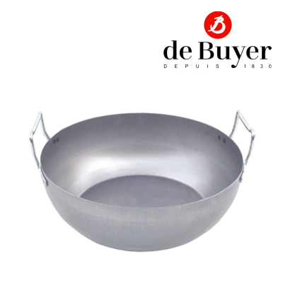 de Buyer 5050.28 Rounded Steel Deep-Fryer Without Basket / หม้อทอด