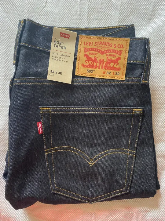 Levi's 502 Premium Straight Jeans W32 L32 BLACK & Blue | Brand New + 100 %  Genuine & Authentic Levis®. 10X Money back Guarantee.(Free hanes tees or  underarmour worth ) | Lazada PH
