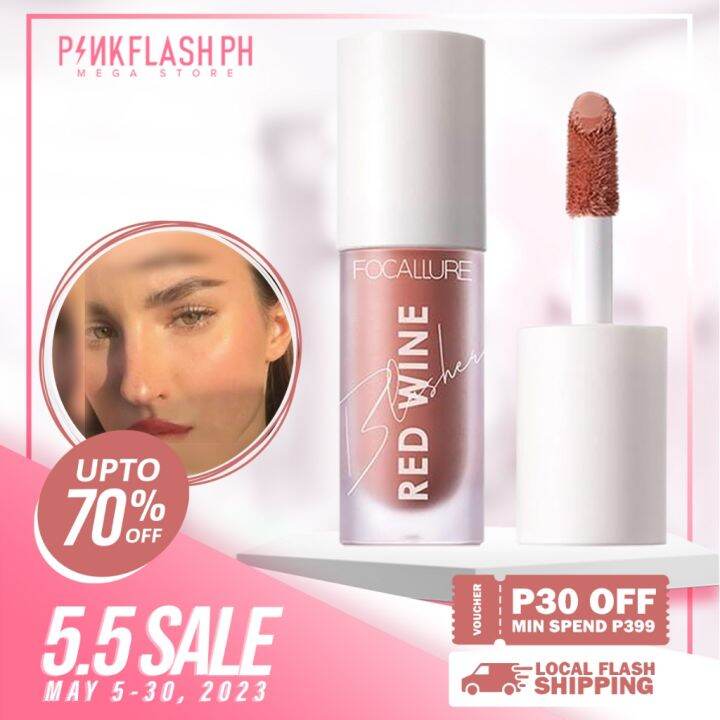 FOCALLURE Liquid Blush Hangover Red Wine Natural Matte Cream Cheek Tint
