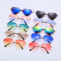 1PC Women Heart Shape Sunglasses luxury Brand Designer Men Metal Frame Sun Glasses Vintage Gradient Ocean Lenses UV400 Shades Rotary Tool Parts Access