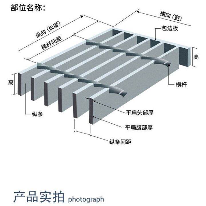 hot-dip-galvanized-steel-grating-gutter-cover-sewer-manhole-cover-ground-net-car-wash-stainless-steel-grating-foot-pedal