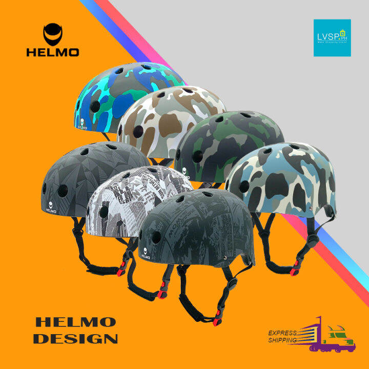 HELMO Bike Helmet w/ Design (Large with adjuster) Lazada PH