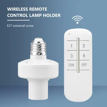 E26 E27 Wireless Remote Control Light Socket Lamp Holder 20M Base