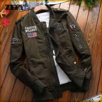 ZITY Bomber Jacket Men Fashion Casual Windbreaker Jacket Coat Men Spring and Autumn New Hot Outwear Stand Slim Military Embroidery ZT00031