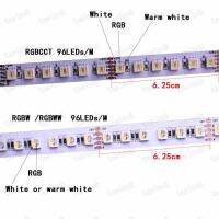 สินค้าขายดี12มม. PCB Rgbct RGBWW 5 IN 1 4 IN 1LED แถบ5050 12V/ 24V ไฟ RGB ยืดหยุ่น + ขาว + ขาวอุ่นขาว60 96 120 LEDS /M