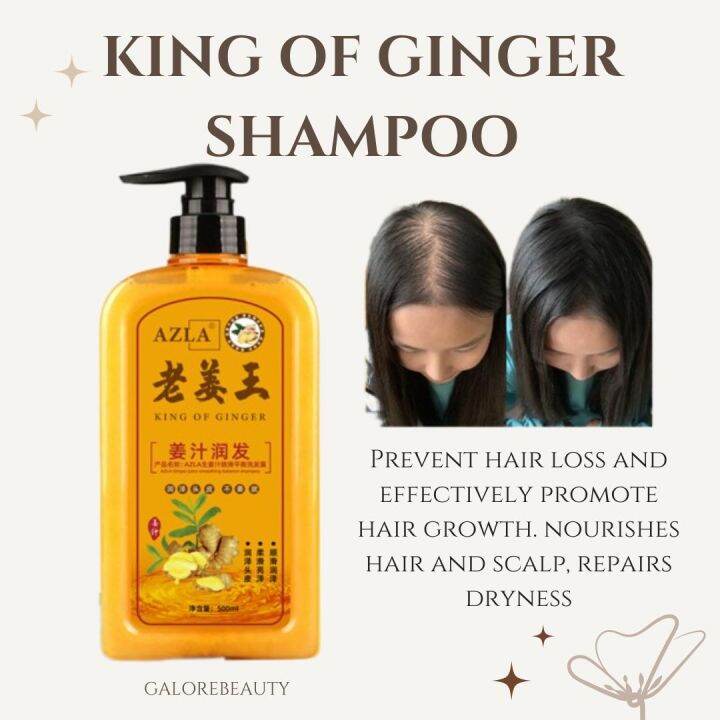 100 Original AZLA Ginger Shampoo for Hair Loss Herbal Ginger Extract