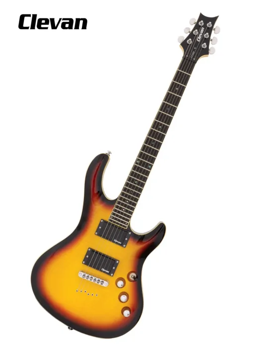 Clevan CF-50F 24-Fret Electric Guitar with Schecter Body Type, Flame ...