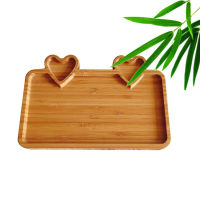 OWNSWING Creative Bamboo Fruit Plate Tray for Salad Sushi Plate Meal Ho Supplies