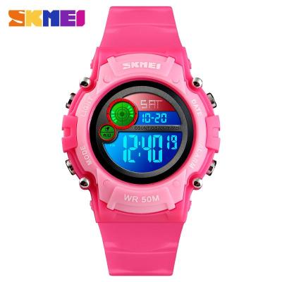 SKMEI 1477นาฬิกาแฟชั่นสำหรับเด็ก,นาฬิกาข้อมือกันน้ำจับเวลานับถอยหลังนาฬิกาดิจิทัลสำหรับเด็ก