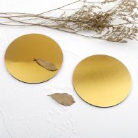 【CC】∋▼  Fashion MetalRound Coaster Anti-slip Insulation Placemat Accessories  Cup