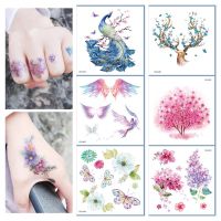 CW 24 Kinds Glitter PowderDisposable TemporarySticker Gradient Color 3DPeacock Unicorn tatouage temporaire