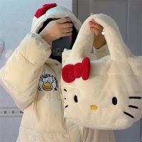 Anime Hello Kitty Y2k Plush Bag Sanrio Plushie Handbag 산리오 가방 Kawaii Large Capacity Shoulder Bags Stuffed Backpack for Girl Gift