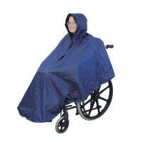 Waterproof Rain Poncho for Wheelchair Mobility Old Scooter Large Wind Proof Cape Raincoat Cloak with Hood Rain Gear K0AB