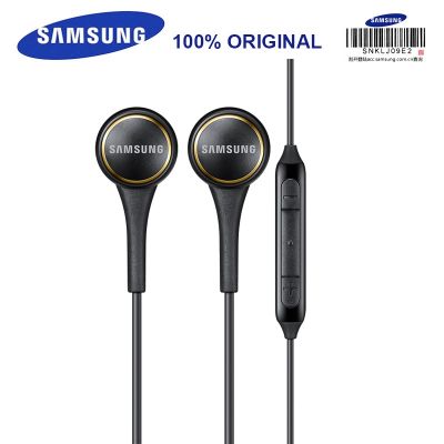 ชุดหูฟังกีฬาอินเอียร์ EO-IG935ของแท้ Samsung หูฟังเพลงเบสสเตอริโอสีดำ/ ขาว3.5มม. สำหรับสมาร์ทโฟนแอนดรอยด์