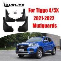 JHTJHNDTGFJHND Mudguards สำหรับ Chery Tiggo 4 5X 2020-2022 4PCS ด้านหน้าด้านหลัง Fender Mud Flaps Guard Splash Flap Mudguard รถอุปกรณ์เสริมตกแต่ง