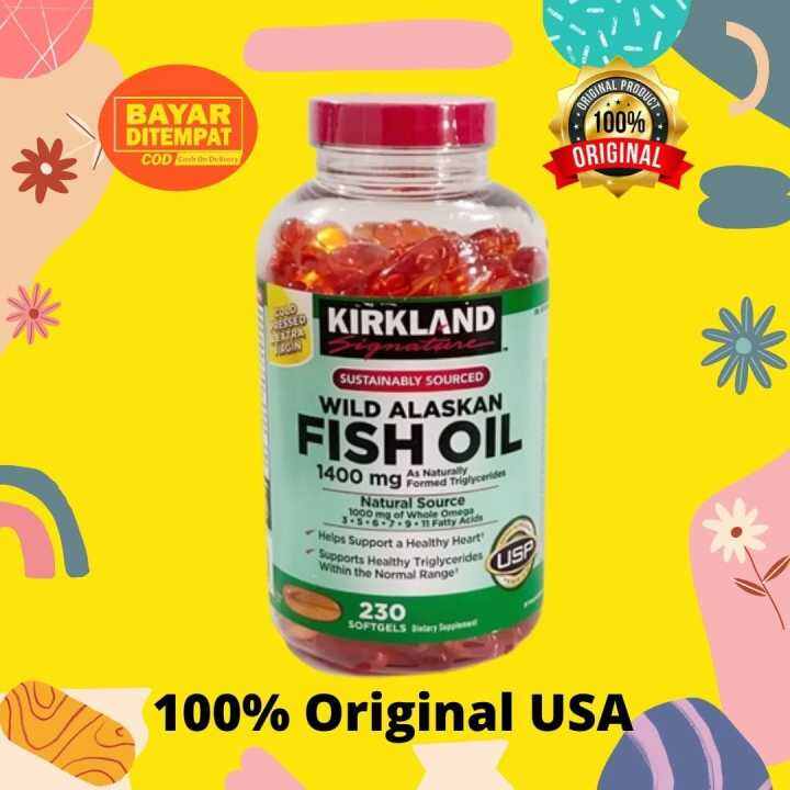 Kirkland Signature Wild Alaskan Fish Oil 1400mg 230 sofgels Lazada