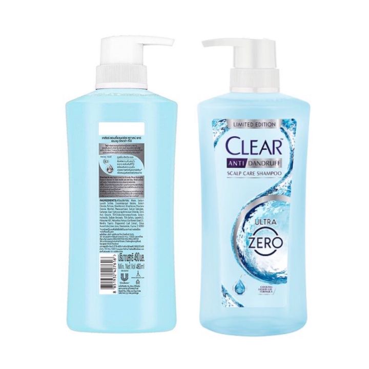 480มล-x2-เคลียร์-แชมพู-อัลตร้า-ซีโร่-480-มล-x2-clear-shampoo-ultra-zero-480-ml-x2