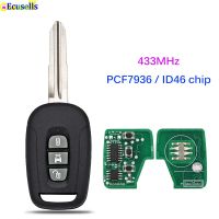 กุญแจรีโมทรายการ Keyless 3ปุ่มสำหรับ Chevrolet Captiva 433Mhz ชิป PCF7936 ID46ใบมีดแบบไม่ตัด ruiyan