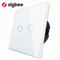 ขัดจังหวะ Zigbee สวิทช์ไฟแบบสัมผัส1/2/3แก๊งค์16A สวิตช์อัจฉริยะสวิตช์ไร้สายสีรองรับ Tuya สมาร์ทโฮม