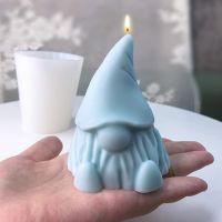 Y1QB Christmas Gnome Silicone Mold 3D Faceless Doll Candle Molds DIY Candle Making Handmade Soap Clay Mould