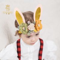 [COD] Niansheng Cross-border Jewelry Childrens Headband European and Fabric Stitching Glitter Ears Baby