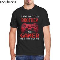 Funny Gamer Vintage Video Games For Brother Son T-Shirt Cotton Graphic Short Sleeve Tee Casual Top Shirt Eu Size 【Size S-4XL-5XL-6XL】