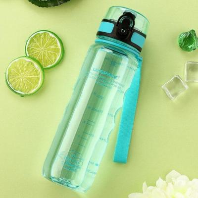 UZSPACE ขวดขวดน้ำกีฬาดื่มน้ำโดยตรงหรือพร้อมหลอดสำหรับน้ำขนาด500มล. แบบพกพากันรั่วแก้วน้ำพลาสติกปราศจากสาร BPA