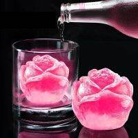 Whiskey Ice Hockey Mold Silicone PP 3D Rose Flowers Shaped Ice Mould for Bar Restaurant Party Bartending Accessories DIY Making