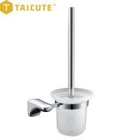 TAICUTE S Bathroom Toilet Brush Holder Set Stainless Steel Wall Mount WC Cleaning Brush Bathroom Accessories, Chrome