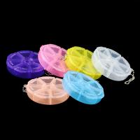 YHBZRET Round 7 Slots Plastic Pill box home Portable Compartment transparent Tool Earring DIY Jewelry Beads Case Container