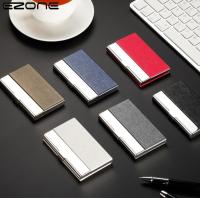 EZONE 1PC Business Card Holder Stainless Steel PU Leather High Quality Card Bag Fashion Credit Card Holder Card Case BigCapacity2023