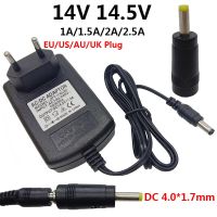 อะแดปเตอร์แปลงไฟกระแสสลับเป็นกระแสตรงขนาด5.5*2.5มม. 2A 1.5A 1A 14V 14.5V 4.0*1.7มม. 2.5A อะแดปเตอร์แปลงไฟฟ้ากระแสสลับสากล