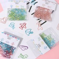 24 Pcs/set Fun Paper Clips Shaped Paperclip Assorted Colors Paperclip Coated Paper Clips Bookmark Clips School Office Supplies