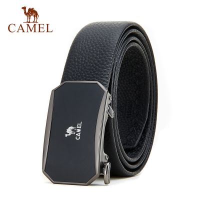 ✆┅ CAMEL Mens Automatic Buckle Belt Genuine Cow Leather Casual Strap Belt