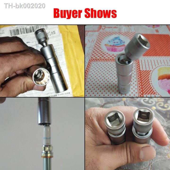 12-angle-flexible-socket-wrench-universal-joint-auto-repair-tool-with-magnetic-thin-wall-14mm-16mm-spark-plug-socket