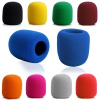 ▬ 7x3.5cm Black Microphone Windscreen Foam Cover Thick Mic Covers Foam Mic Pop Filter For Studio Interview Karaoke DJ (10 Colors)