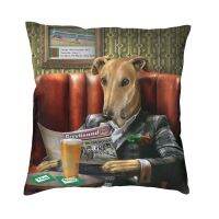 [FAZOZO Home Textile Store] Greyhound Dog Portrait Cushion Cover 50X50 Cm Whippet Sighthound Lover Soft Nordic โยนหมอนกรณี Home Decor โซฟาที่นั่ง