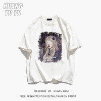 HUANGYOYO เสื้อยืด100% ลายการ์ตูนสำหรับผู้หญิงสวยงาม