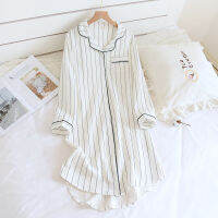 NHKDSASA Kimono Home Service Pajamas Women  Japanese-Style Spring And Summer 100 Cotton Crepe Nightgown Bathrobe Robes