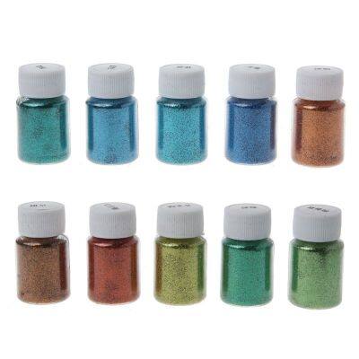 10สี Handmade เลเซอร์ Bright Glitters เลื่อมปากกาเขียนขอบปาก DIY คริสตัลพิมพ์เรซินอีป็อกซี Fillings เครื่องประดับทำ