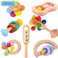 2022เด็กมือ Montessori Rattle ไม้ Rattle Hand Bell Orff เครื่องดนตรีทางปัญญาการเรียนรู้ของเล่นของเล่นเพื่อการศึกษา Gift