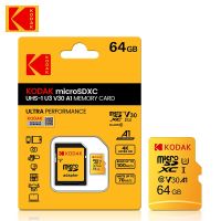 10pcs Kodak Micro SD Card 64GB High Speed 64gb Memory Card U3 A1 V30 Class 10 Flash SD TF Card For Adapter Free Shipping